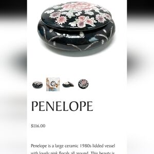 Penelope Hand Painted Ceramic Lidded Vessel Kep Sake Box